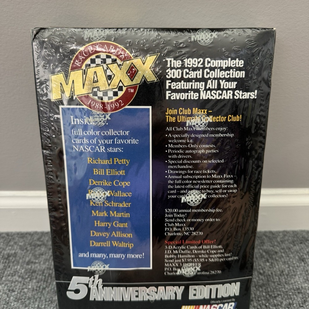 Maxx 5th Anniversary‎ NASCAR Race Cards - 1992 Complete Set - Factory Sealed Box - Picture 4 of 8